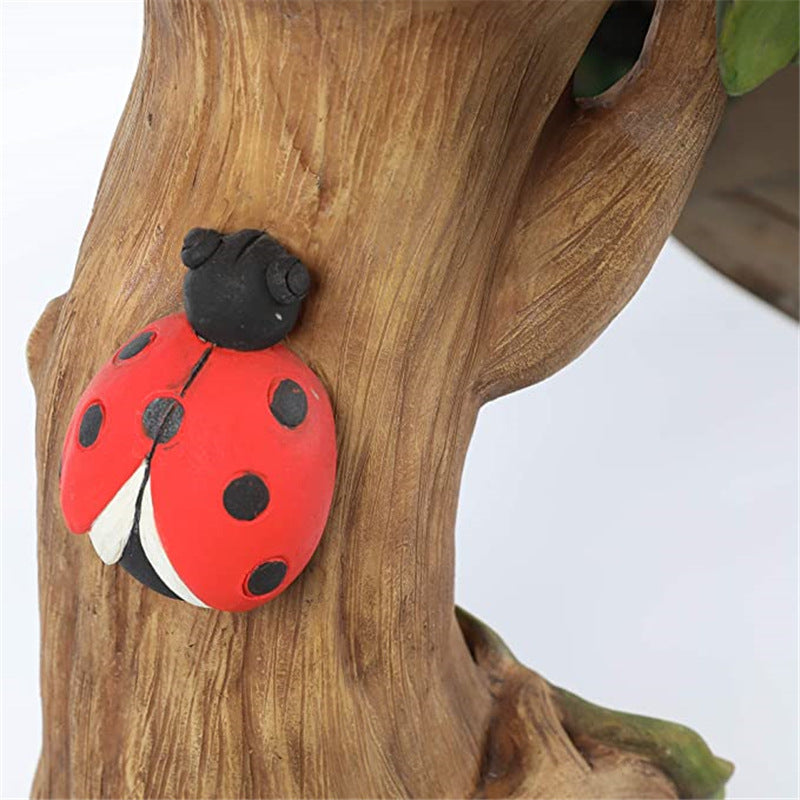 Garden Statue Resin Sunflower Bird Bath Bird Feeders Garden Decoration Accessories