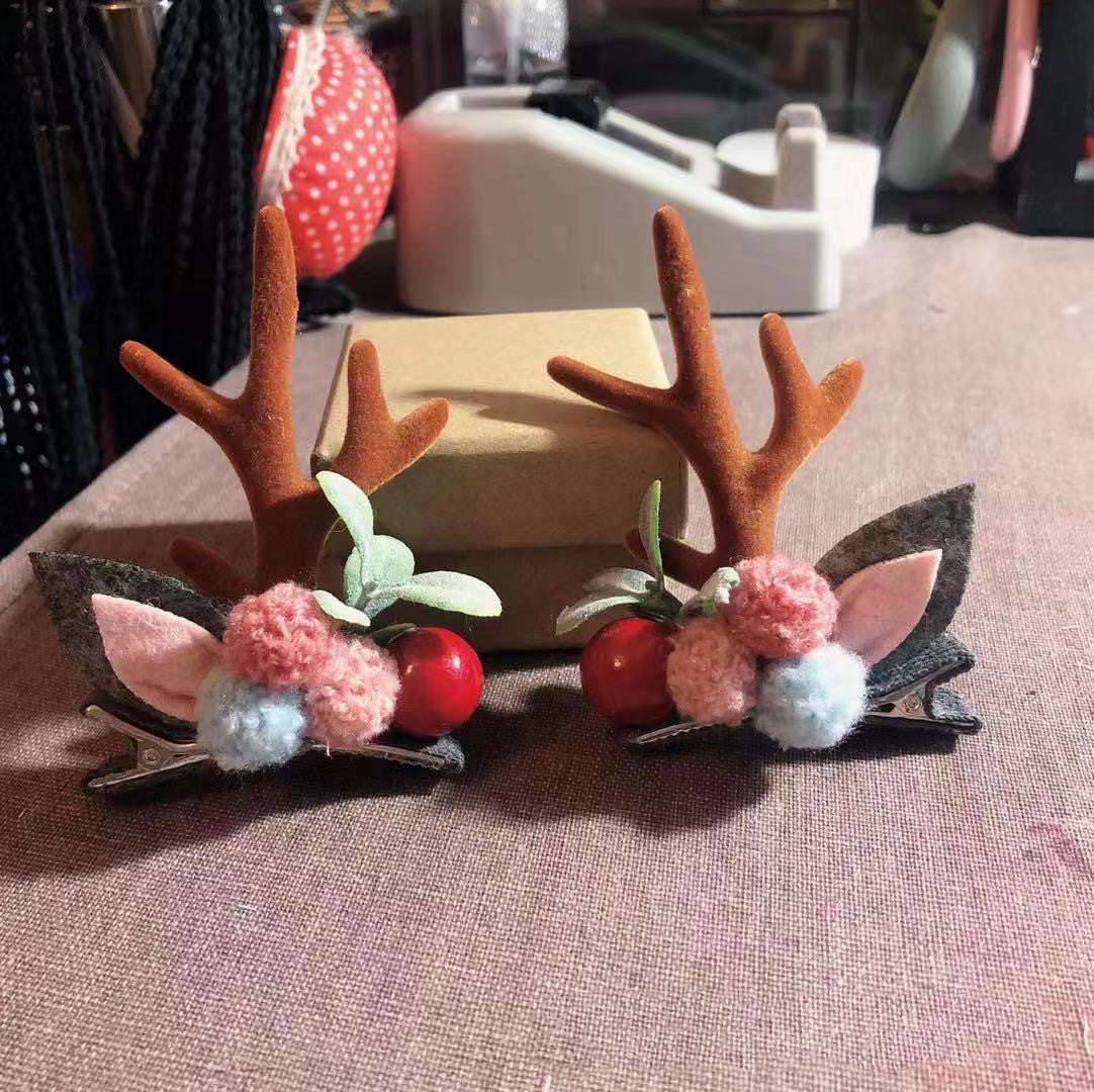 7cm Flocked Antler Christmas Simulation Accessories