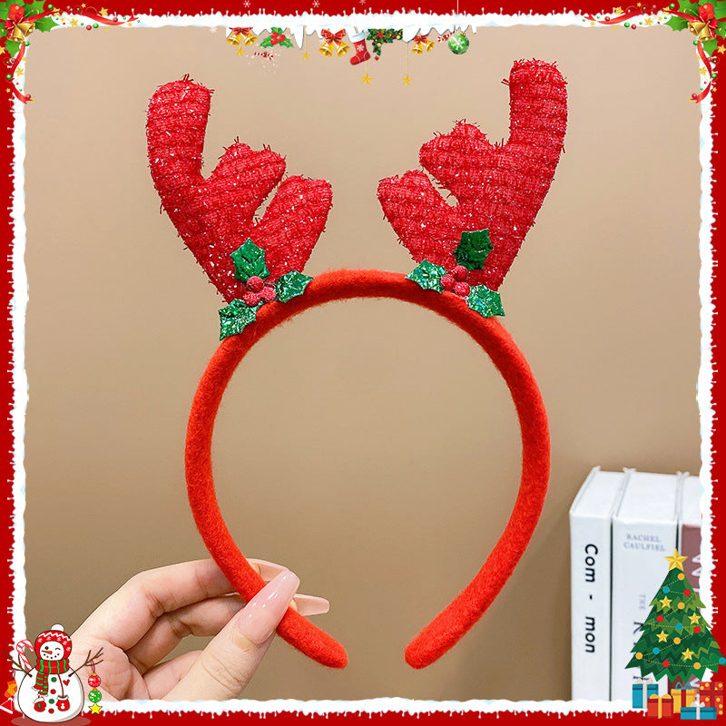 Children's Hair Accessories Red Christmas Performance