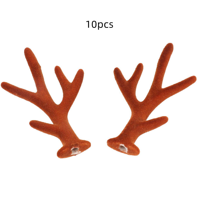 7cm Flocked Antler Christmas Simulation Accessories