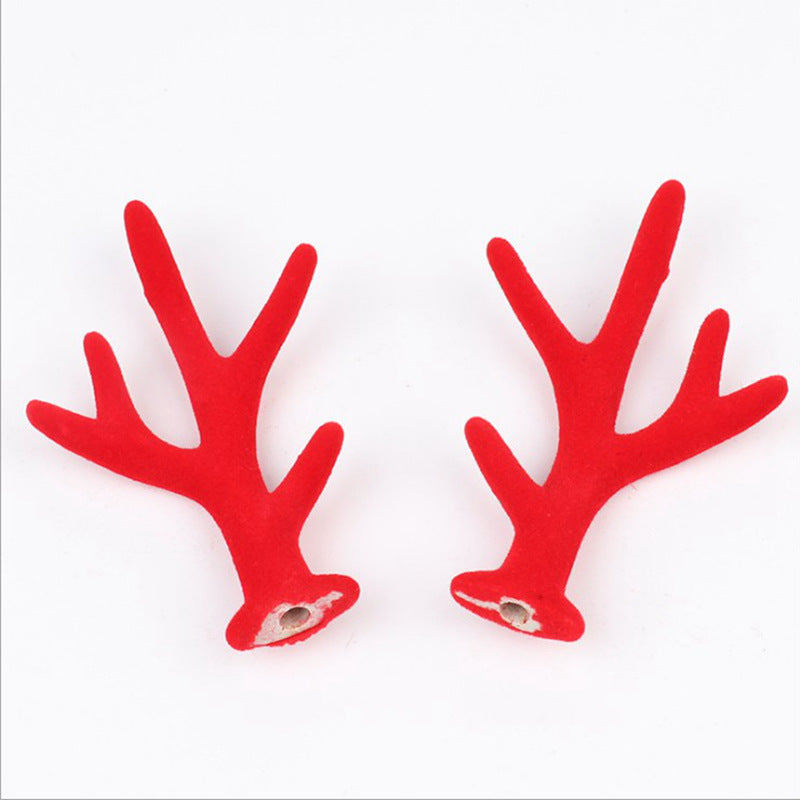 7cm Flocked Antler Christmas Simulation Accessories