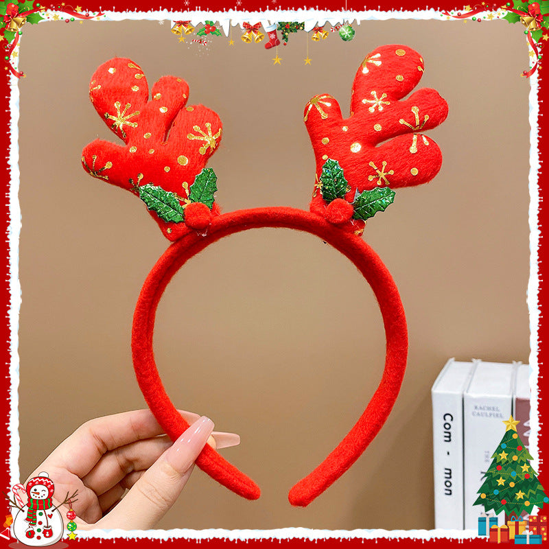 Children's Hair Accessories Red Christmas Performance